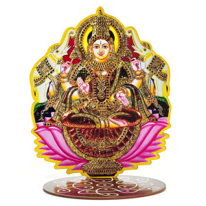 Lakshmi Devi Cutout Idol with Rangoli Base