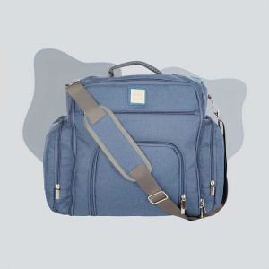 Mee Mee Multipurpose Diaper Bag – Large Capacity with Shoulder Strap (Blue)