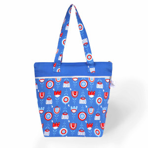Multipurpose Canvas Tote - Blue Floral