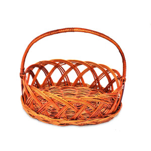 Handwoven Bamboo Fruit & Storage Basket with Handle