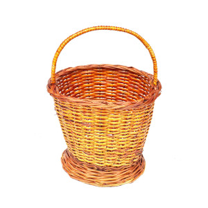 Handwoven Bamboo Utility Basket with Handle