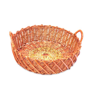 Handwoven Bamboo Basket Tray with Handles