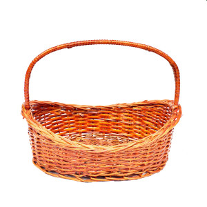 Handwoven Bamboo Oval Basket with Handle – Rustic Storage & Utility