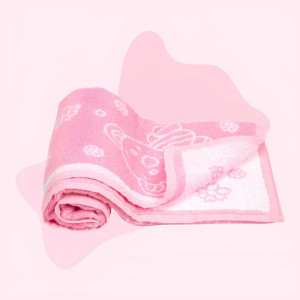Mee Mee Soft Absorbent Bamboo Cotton Baby Towel | Reversible Baby Towel with Quick Absorb (Pink)