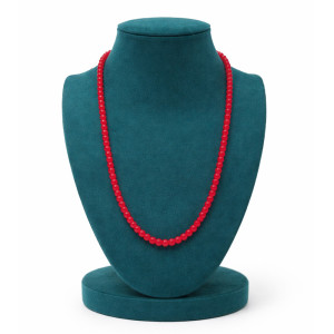 Classic Red Beaded Chain Necklace