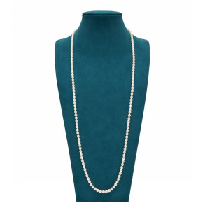 Classic Long Pearl Beaded Necklace