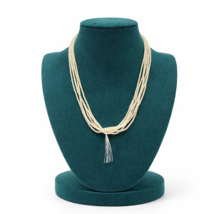 Multi Strand Beaded Tassel Necklace