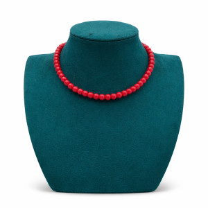 Elegant Red Beaded Short Necklace