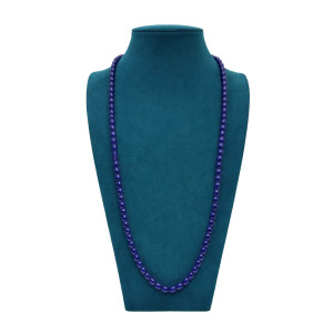 Elegant Blue Beaded Long Necklace
