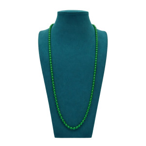Elegant Green Beaded Long Necklace
