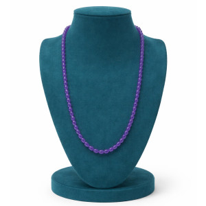 Elegant Purple Long Beaded Necklace