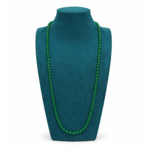 Elegant Green Long Beaded Necklace
