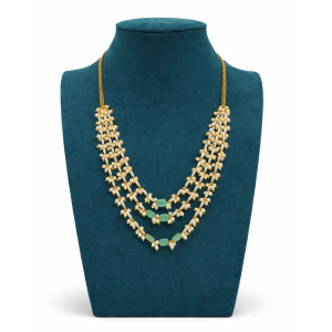 Artificial Pearl Green Beads Necklace