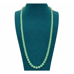 Mint Green Beads Long Necklace