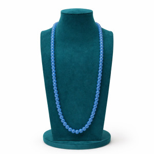 Sky Blue Beads Long Necklace