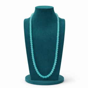 Sea Green Beads Long Necklace