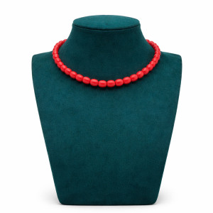Red Beads Short Necklace Choker