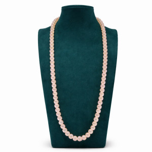 Elegant Cream Pearl Long Necklace