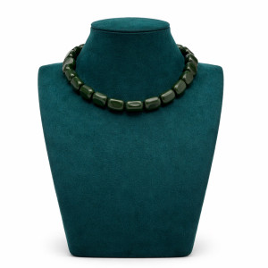 Green Beads Short Necklace Choker