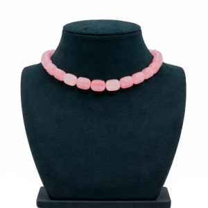 Pink Beads Short Necklace Choker