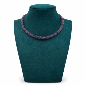 Elegant Purple Beads Short Necklace