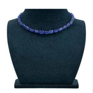 Stylish Blue Beads Short Necklace