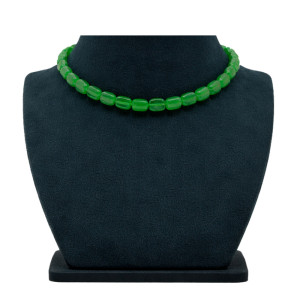 Stylish Green Beads Short Necklace