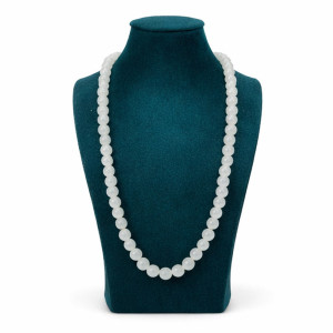 Classic White Round Beads Necklace
