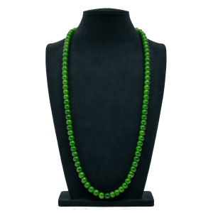 Elegant Green Beads Long Necklace