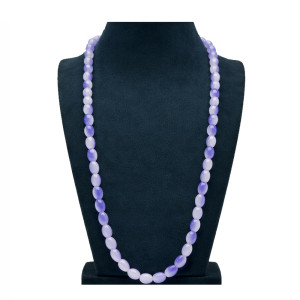Elegant Lavender Beads Long Necklace
