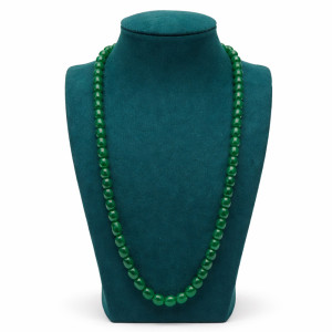Classic Green Beaded Long Necklace