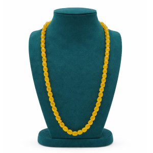 Classic Yellow Beaded Long Necklace