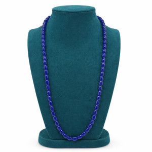 Elegant Blue Beaded Long Necklace