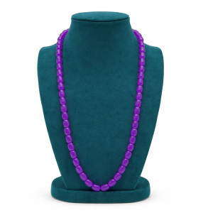 Stylish Purple Beaded Long Necklace