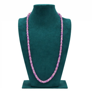 Elegant Pink Crystal Beaded Necklace