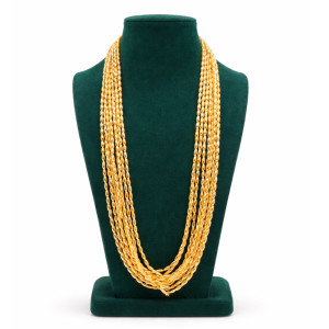 Stylish Multi Layer Gold Bead Necklace