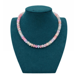 Multicolor Crystal Beaded Short Necklace
