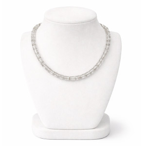 Transparent Crystal Beaded Short Necklace