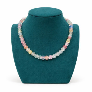 Multicolor Crystal Beaded Short Necklace