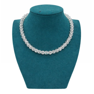 Transparent Crystal Beaded Short Necklace