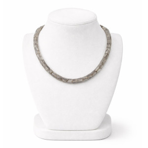 Smoky Transparent Beaded Choker Necklace