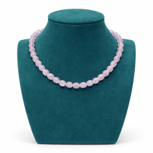 Pink Crystal Beaded Choker Necklace