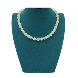 Transparent Crystal Beaded Short Necklace