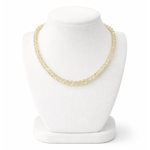 Golden Yellow Crystal Beaded Necklace