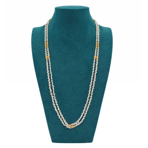 Double Layer Pearl Beaded Necklace