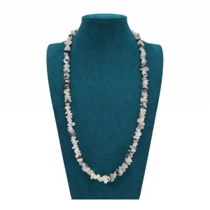 Monochrome Stone Chip Beaded Necklace