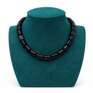 Elegant Black Beaded Short Necklace