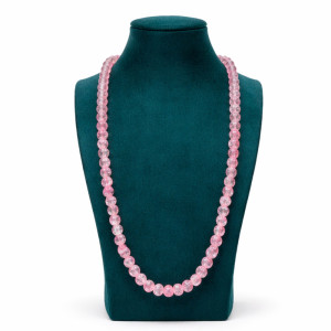 Soft Pink Crystal Beads Necklace
