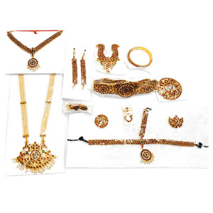 Complete Bharatanatyam Dance Jewellery Combo Set