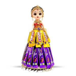 Chocolate Doll Gift Hamper – 5 Star & Dairy Milk Skirt Dress Doll (Designer Combo)